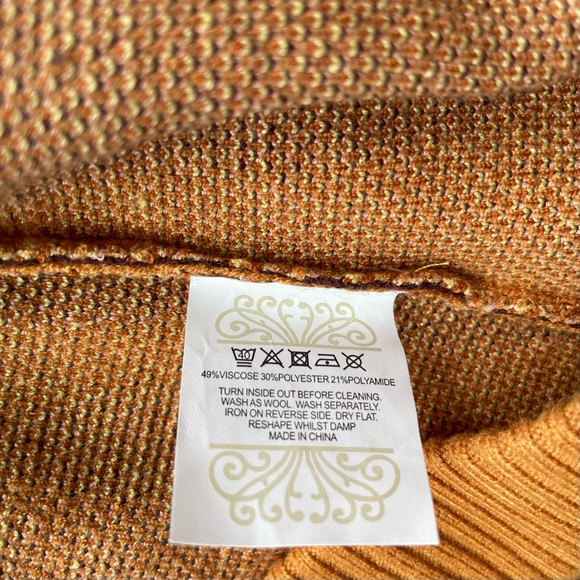 NEVER FULLY DRESSED Tan Retro Love Knit Pant Size 8 - Picture 10 of 16